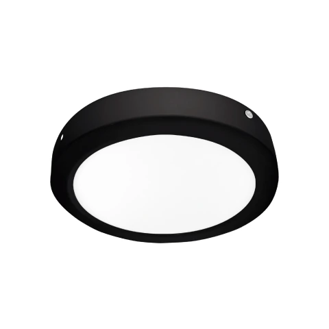 Panel LED Redondo Negro 22cm 18W 1440lm Blanco Neutro Sobrepuesto