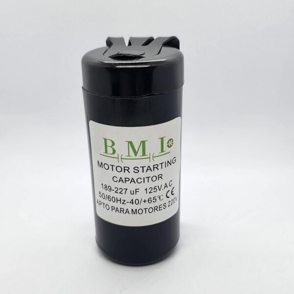 4d84f97f-cb68-4fbd-a023-9bf7aeeb1216 Condensador De Partida Bmi 189-227 Uf 110vac