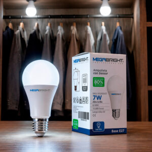 Ampolleta LED 7W Megabright con Sensor E27 - imagen 3