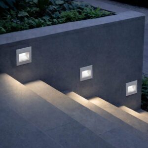 Luminaria LED Embutida Baja Pasillo Cuadrada 3W 4000K - imagen 2