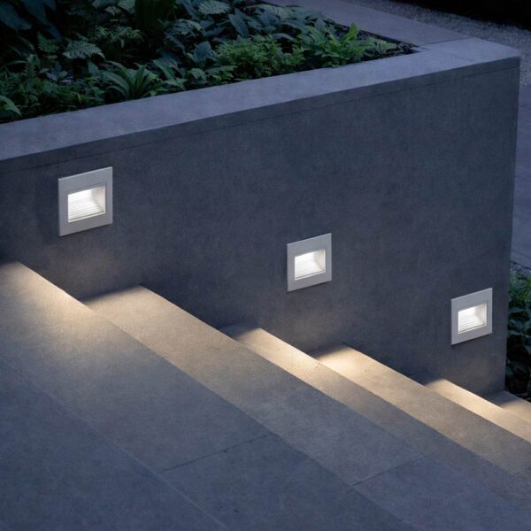 Luminaria LED Embutida Baja Pasillo Cuadrada 3W 4000K - imagen 2
