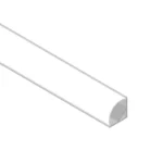 Perfil de Aluminio Esquinero 16x16mm Anodizado, Cover Curvo Opal Blanco x2,5m