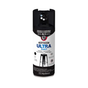 Pintura en Spray Ultra 5 en 1 Multisuperficie Anticorrosiva Negro Satinado 340 g