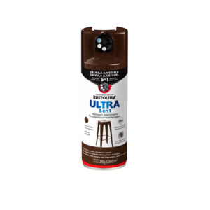 Pintura en Spray Ultra 5 en 1 Multisuperficie Anticorrosiva Marrón Cuero Brillante 340 g