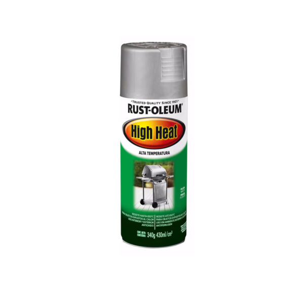 Pintura en Spray Alta Temperatura Plata Mate 340 g