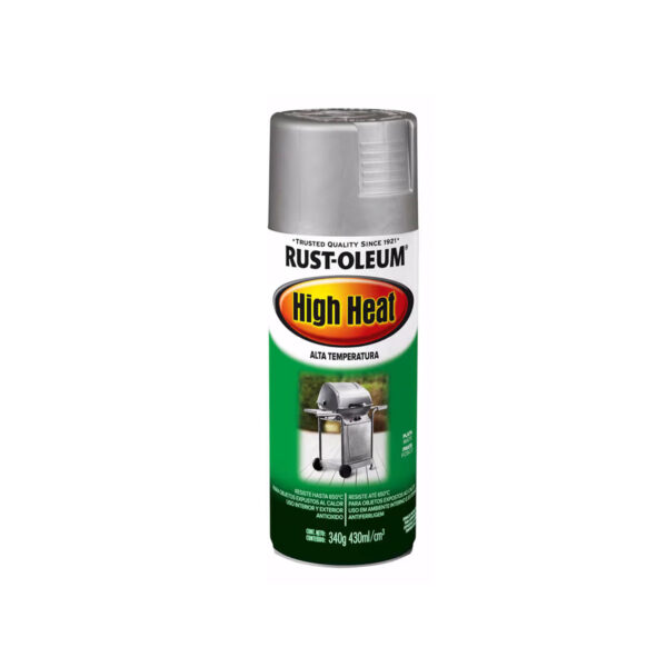 Pintura en Spray Alta Temperatura Aluminio Brillante 340 g