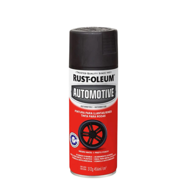 Pintura en Spray para Llantas/Rines Negro Mate 312 g