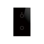 Interruptor inteligente Wifi Touch Negro Doble