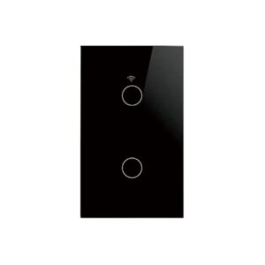 Interruptor inteligente Wifi Touch Negro Doble