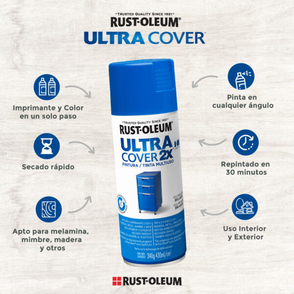 Pintura en Spray Multiuso Negro Semi Brillante 340 g - imagen 2