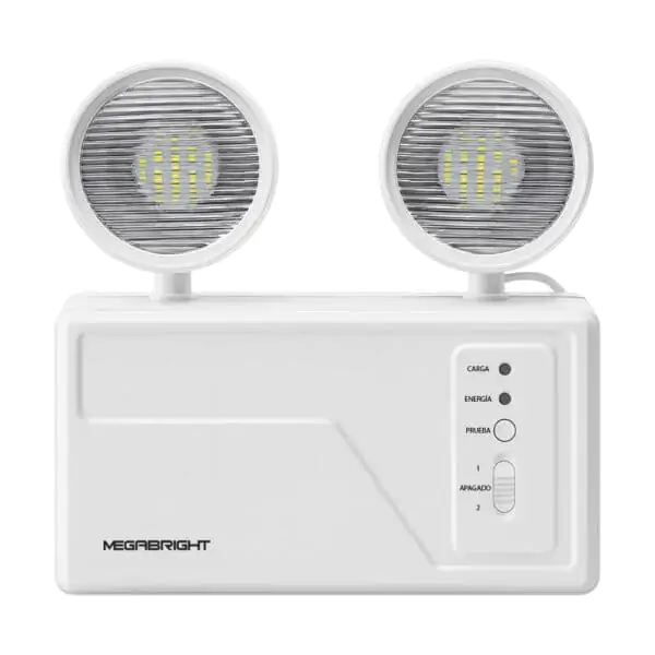 Lámpara de Emergencia LED Micky Megabright: Doble Foco 6500K