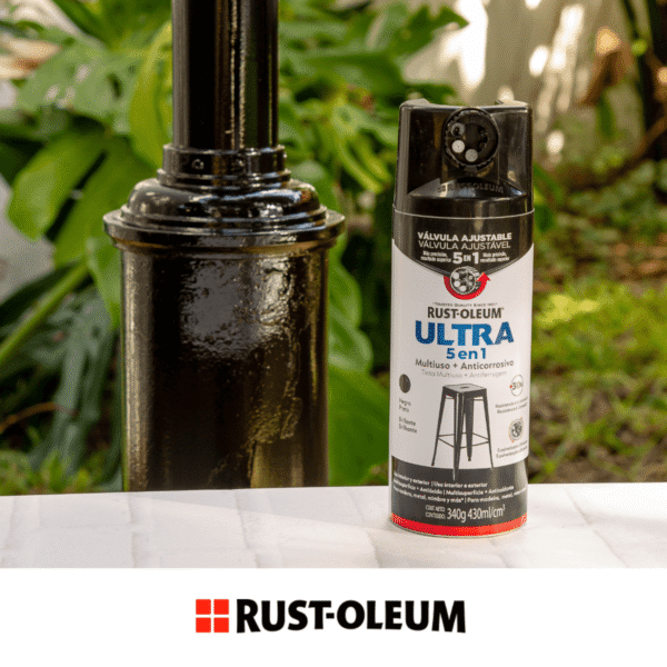 Pintura en Spray 5 en 1 Multisuperficie Anticorrosiva Negro Mate 340 g - imagen 3