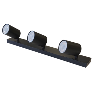 Barra Sob. Triple GU-10 Negro Mate P3