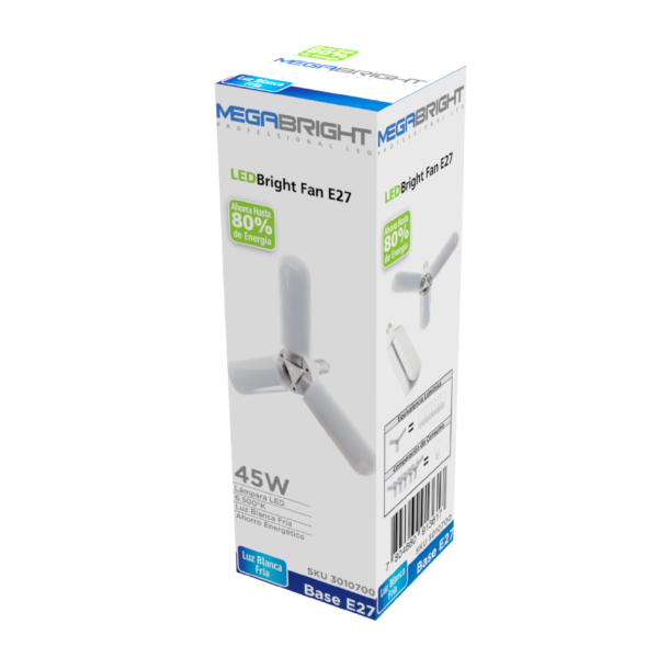 Ampolleta LED 45W Bright Fan E27 6500K - imagen 3