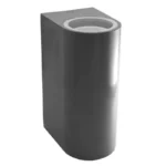Aplique de Pared Exterior Cilíndrico Gris: Luz Doble Dir/Ind (GU10) IP54