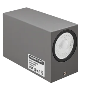Aplique de Pared Exterior Rectangular Grafito: Doble Luz Dir/Ind (2xGU10) IP54