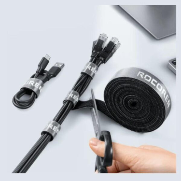 Organizador de Cables para PC con Velcro 5 mts