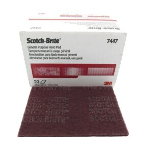 Pañete 3M Scotch-Brite™ 7447 Grado Muy Fino (Caja 20 un.) – Abrasivo de Óxido de Aluminio para Metales