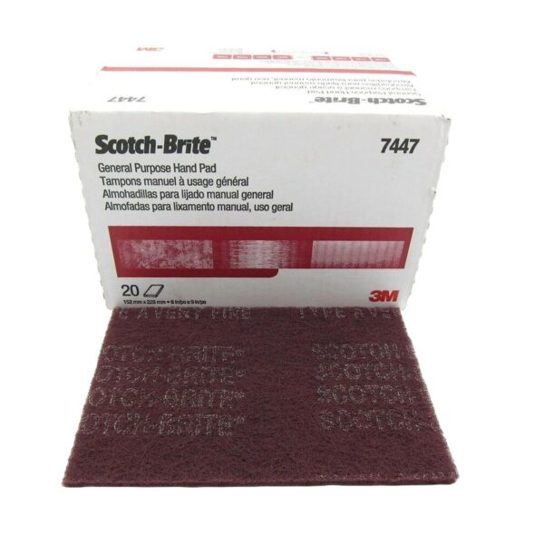 Pañete 3M Scotch-Brite™ 7447 Grado Muy Fino (Caja 20 un.) – Abrasivo de Óxido de Aluminio para Metales