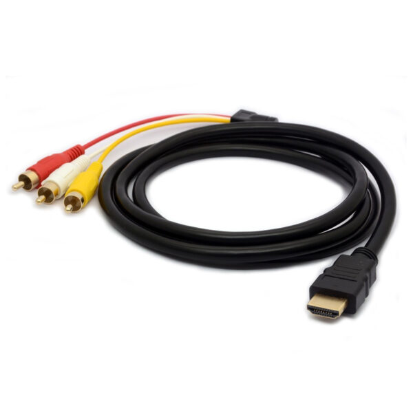 cable_hdmi-rca Cable Hdmi A 3 Rca Digital Audio Video Macho 1.5 Mts