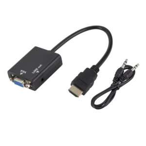 Adaptador Cable de Conversión Hdmi A Vga + Audio Hd