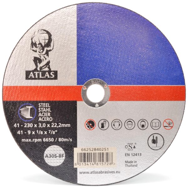 disco_corte_9_atlas_metal_acero_azul_1-1 Disco de Corte Metal Universal 9" (230x2,5x22mm)