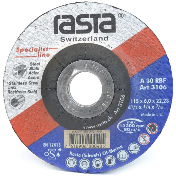Disco de Desbaste para Metal 4 1/2" 115 x 6.0 x 22 mm