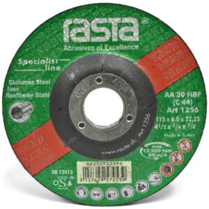 Disco de Desbaste para Acero Inoxidable 4 1/2" 115 x 6.0 x 22 mm CE