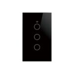 Interruptor inteligente Wifi Touch Negro Triple