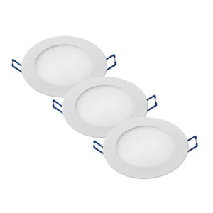 Pack 3 Panel Led Circular Embutido 18W Luz Fria 6000K
