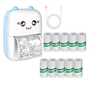 Mini Impresora Térmica Bluetooth Gatito + 10 Rollos Adhesivo