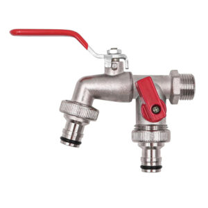Llave De Jardín Con Doble Salida 1/2 Grifo De Válvula