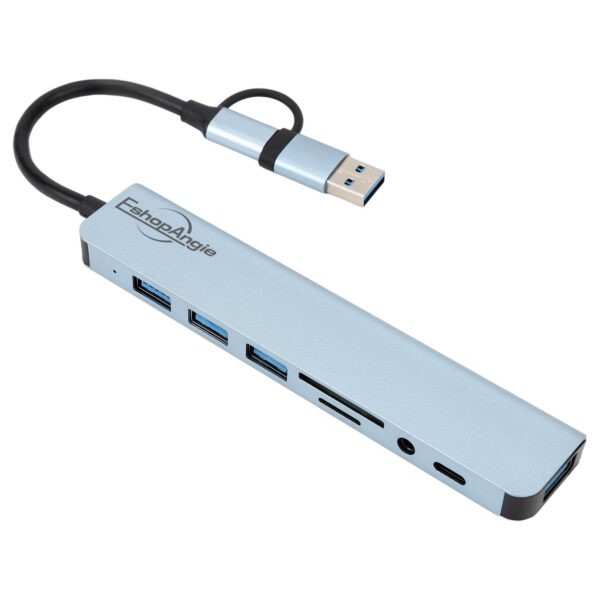 Hub Adaptador Usb Tipo C 8 En 2 Para Mac Macbook Windows