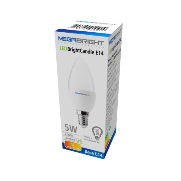 Ampolleta LED C37 VELA 5W/3000K E-14 - imagen 3
