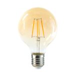 Ampolleta LED G80 Yellow Glass E27 6W VINTAGE