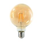 Ampolleta LED G95 Yellow Glass E27 6W VINTAGE