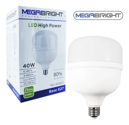 Ampolleta HIGH Power 40W E27 Megabright 6500K - imagen 3