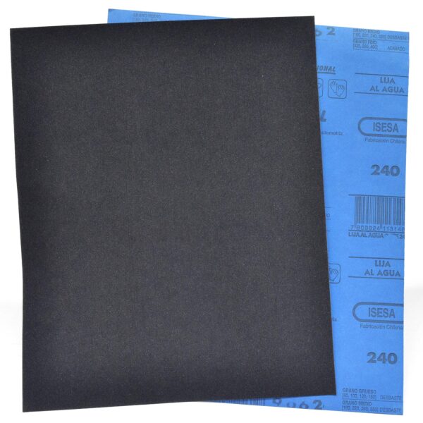 lija_pliego_isesa_al_agua_azul_240_1 Lija al Agua Oxido de Aluminio - Metal - Grano 240