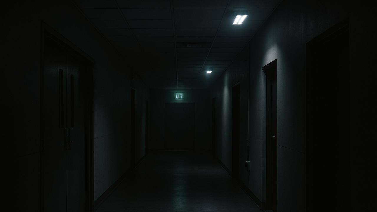 luz de emergencia LED ubicada en una salida de emergencia