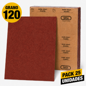 Lija Papel Kraft - Madera - (Pack 25) Grano 120