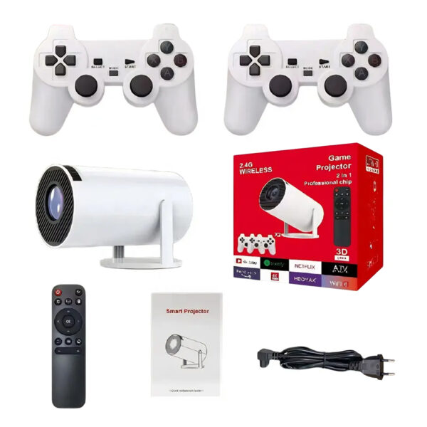 Proyector Portátil Con Consola UHD Wifi Bluetooth + Control